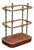 English Victorian Period 19th Century Brass Umbrella Stand with Removable Plaque For Sale