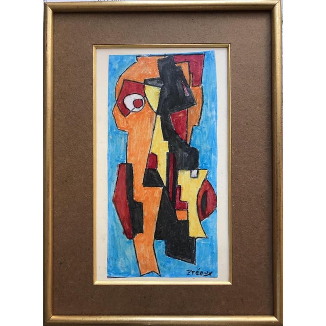 Raymond PRÉAUX known as the AGENT 1916-1997 Totem, 1950s Varnished gouache on cardboard 24 x 12 cm Signed lower right...