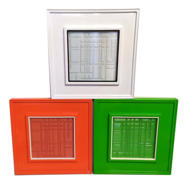 Urano Palma, Kinetic Panels, 1968, Plastic, Set of 3 For Sale