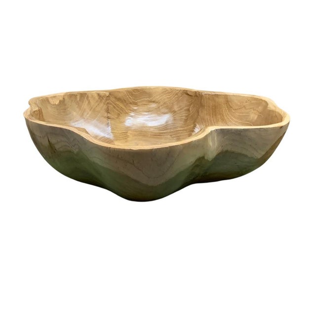 Contemporary Medium Wooden Bowl For Sale - Image 3 of 5