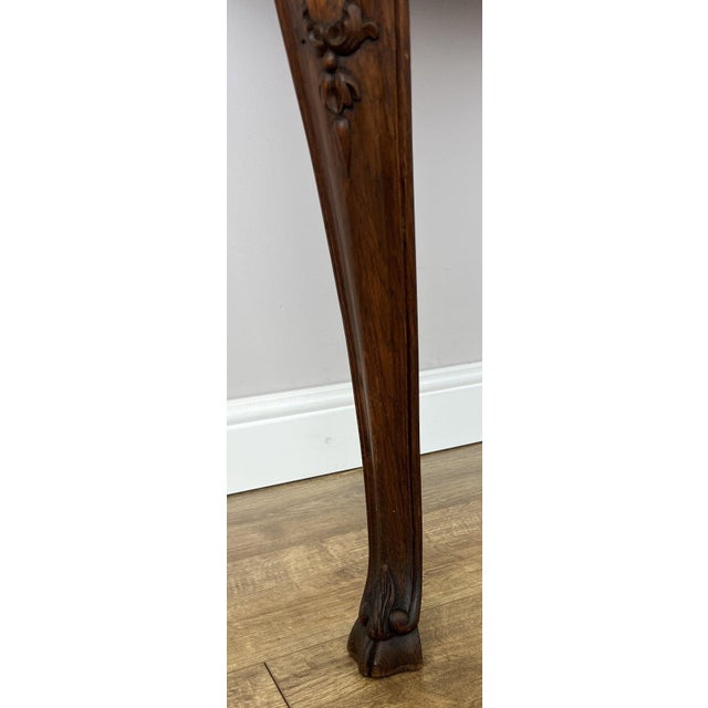 Gold Antique French Louis Oak Wall Mirror and Console Table, Set of 2 For Sale - Image 8 of 18