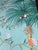 Blue Hand-Painted Chinoiserie Tropical Garden Mural on Edo Xuan Paper – 7 Panels For Sale - Image 8 of 10