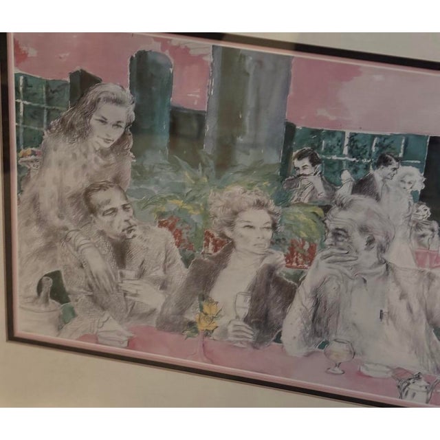 1980s 1980s Leroy Neiman "The Polo Lounge" For Sale - Image 5 of 6