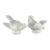Lalique Frosted Crystal Sparrows “Moineau” | Pair Signed Lalique France | 1990s For Sale