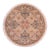 Floral 1990's Pak-Persian Tan/Green Wool Round Rug- 8'2'' X 8'2'' For Sale