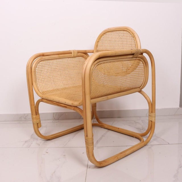 Rattan & Canework Accent Chair For Sale - Image 9 of 9
