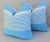 Blue French Blue & White Nautical Striped Feather/Down Pillows 22" Square - Pair For Sale - Image 8 of 11