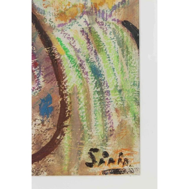 Modern Sirio Pellegrini, Still Life, Watercolor, 1970s For Sale - Image 3 of 5