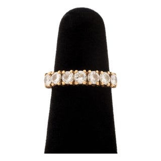 Vintage 14k Yellow Gold and Diamond Wedding Band For Sale