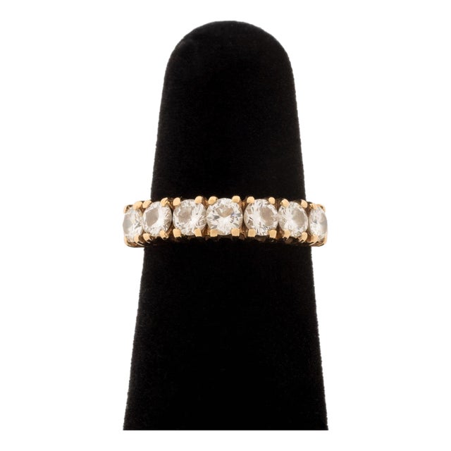 Vintage 14k Yellow Gold and Diamond Wedding Band For Sale
