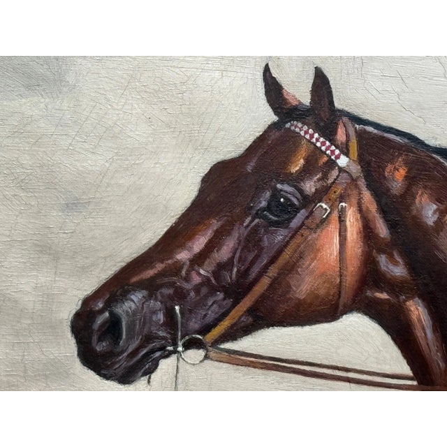Wood Large Victorian British Sporting Oil Painting of Derby Winner Melton With Champion Jockey Fred Archer by F. S. Evans, Dated 1885 For Sale - Image 7 of 11