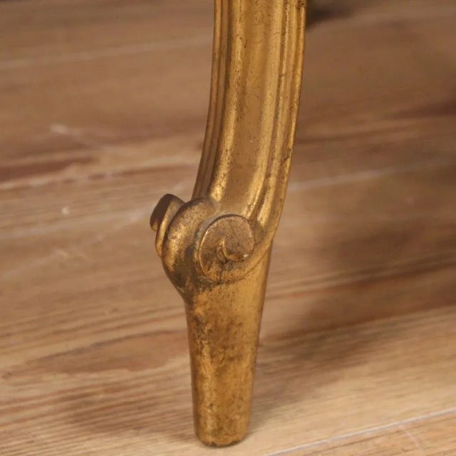 Gilded & Lacquered Coffee Table with Faux Marble For Sale - Image 10 of 13