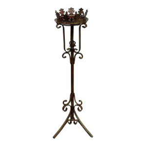 Vintage Gothic Style Iron Candle or Plant Stand