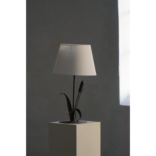 Mid-Century Artisanal Organic Wrought Iron Table Lamp, 1940s For Sale - Image 11 of 18