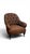 Authentic Ralph Lauren tufted lounge chair on casters and brown fabric. Extremely comfortable. Signed, early 2000s.