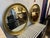 Metal Large Concave Brass Frame Circular Mirrors, 1970, Set of 2 For Sale - Image 7 of 11