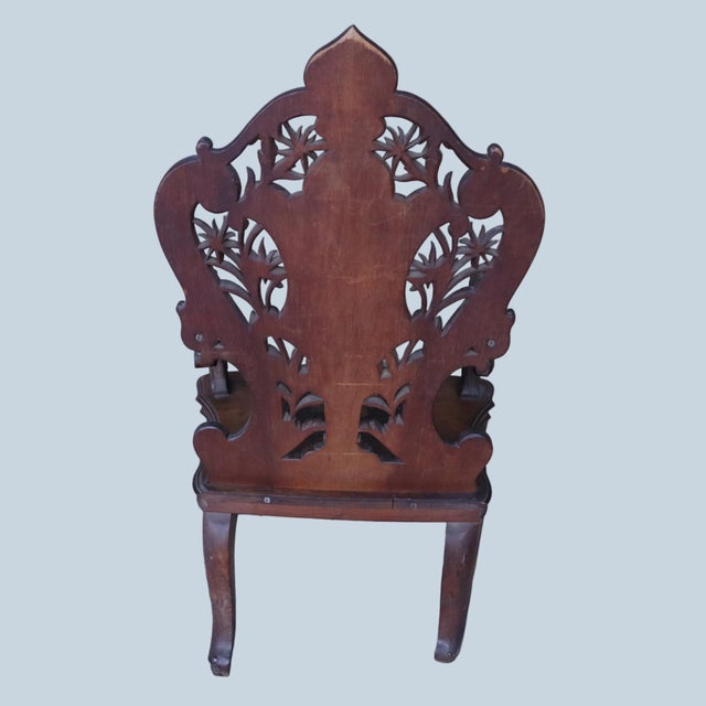 Antique Swiss 19th Century Black Forest Hunting Arm Chair For Sale - Image 15 of 18