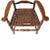 English Georgian Oak Woven Seat Ladderback Armchair For Sale In Denver - Image 6 of 7