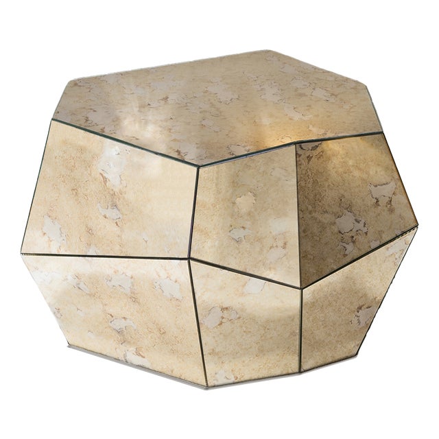 Three Rocks Medium Coffee Table in Aged Mirror from Insidherland For Sale
