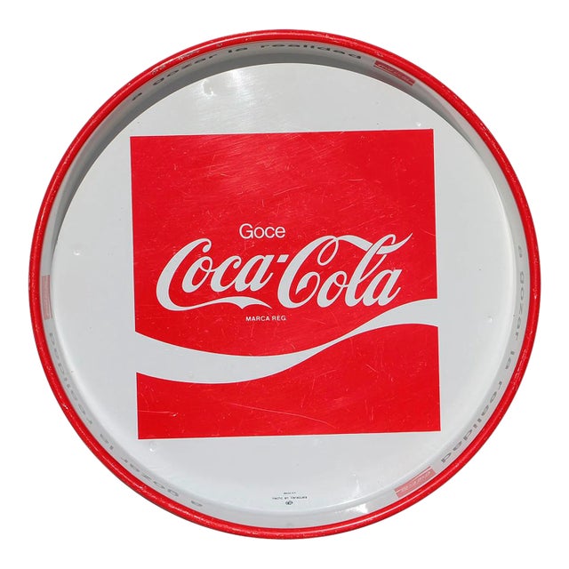 1970s Rare Coca-Cola Advertising Serving Tray, Venezuela For Sale