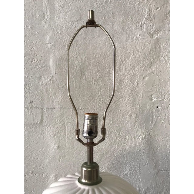 Mid 20th Century Tommaso Barbi Porcelain Ceramic and Chrome Table Lamp For Sale - Image 5 of 10