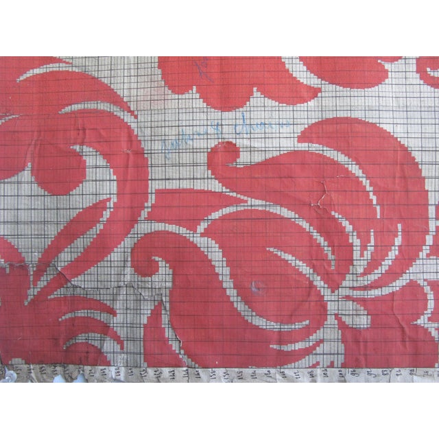 1900 - 1909 Antique French Textile Design For Sale - Image 5 of 9