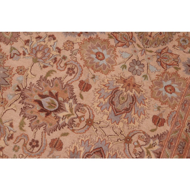 Shabby Chic Pak-Persian Taupe/Green Wool Rug - 7'11'' X 9'11'' For Sale In New York - Image 6 of 10