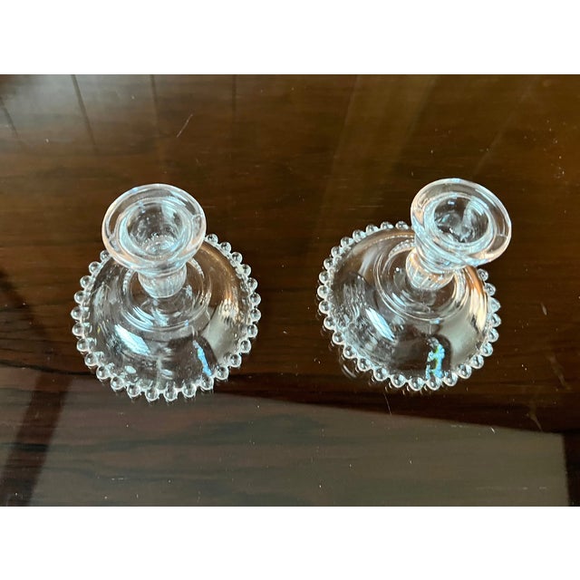Mid-Century Modern Vintage Imperial Candlewick Candle Holder Set For Sale - Image 3 of 6