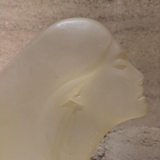Vintage "Stargazer" Frosted Lucite Bust Sculpture David Fisher Austin Productions For Sale - Image 9 of 11
