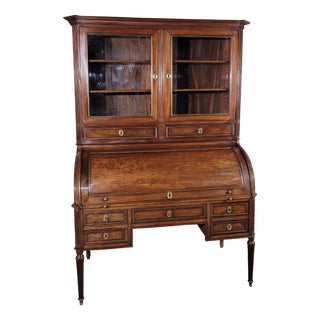 Louis XVI Cylinder Bookcase Secretaire For Sale