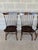 Description: L. Hitchcock Harvest Brown Maple Fan Back Windsor Side Chairs - Set of 4. Very Good Vintage Furniture...