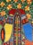 This exquisite hand-painted Madhubani folk painting by Mamta Devi, recipient of the National Award in 2016, showcases the...