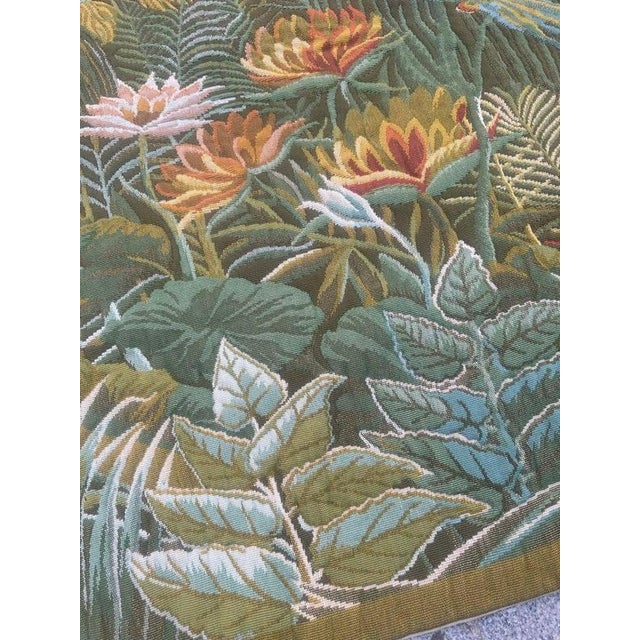 1950s Vintage French Tropical Forest Jacquard Tapestry, 1950s For Sale - Image 5 of 18