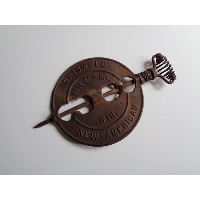 Vintage Griswold Rustic Cast Iron Stove Damper Chairish