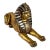 Egyptian Hand Painted Gold Sphinx Statue For Sale
