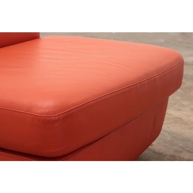 Amanta Modular Sofas in Orange Leather by Mario Bellini for C&b, Italy, 1960s, Set of 4 For Sale - Image 14 of 18
