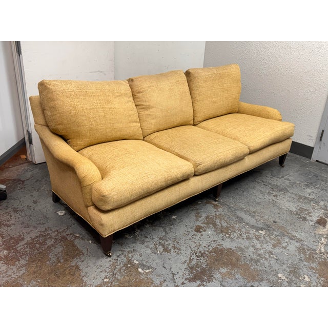 Lee Industries Lee Industries Golden Tweed Sofa For Sale - Image 4 of 12