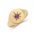 Not Yet Made - Made To Order Gold Starburst Amethyst Signet Ring | Oval Face Celestial Ring | Minimalist Chunky Unisex Ring Us 7 For Sale - Image 5 of 5