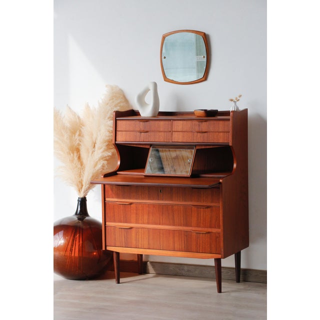 Vintage Danish Teak Secretary, 1960s For Sale - Image 9 of 18