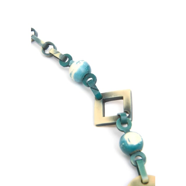 Traditional Vintage Egyptian Revival Celluloid Necklace, 1930's For Sale - Image 3 of 8