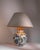 Textile 1970s Germany Blue Ceramic Table Lamp For Sale - Image 7 of 15