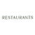 Vintage "Restaurants" Painted Aluminum Lettering Sign For Sale