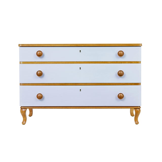 Mid-Century Modern Mid-Century Scandinavian Painted Birch Chest of Drawers, 1960 For Sale - Image 3 of 9