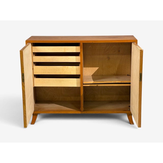 Swedish Modern, Nordens Flora Cabinet, Brass, Floral Lithographs, Sweden, 1930s For Sale - Image 11 of 11