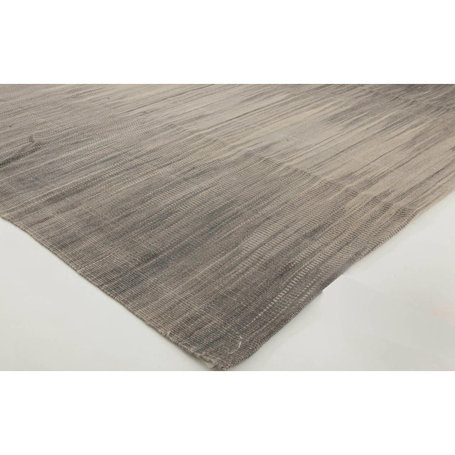 Contemporary Muted Silver, Blue Flat-Weave Wool Rug by Doris Leslie Blau For Sale In New York - Image 6 of 7