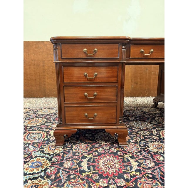 English Desk in Mahogany For Sale - Image 9 of 18