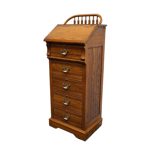 LEXINGTON FURNITURE Recollections Collection Solid Oak Rustic Country French 24" Lingerie Chest 468-310 59.5" High 24"...