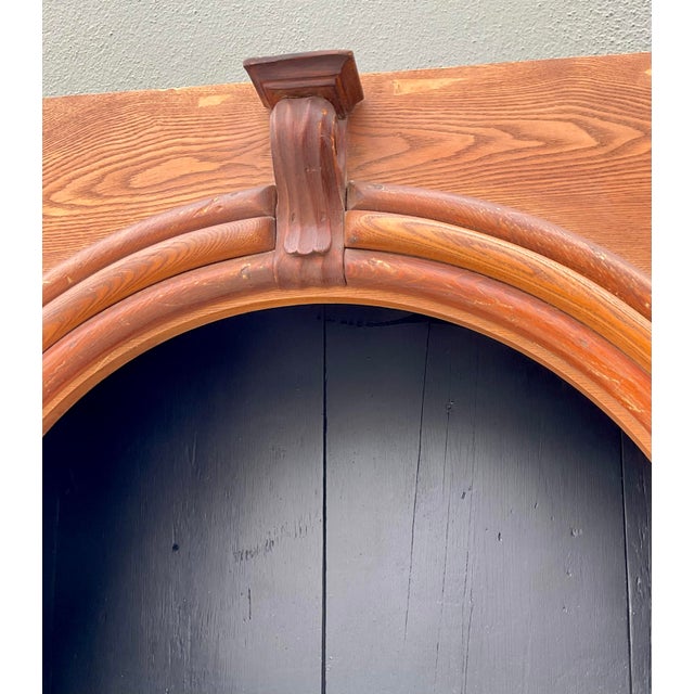 Vintage Architectural Wood Bookcase For Sale - Image 4 of 12