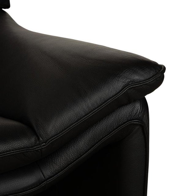 Atlanta 2-Seater Sofa in Black Leather from Lauser For Sale - Image 6 of 14
