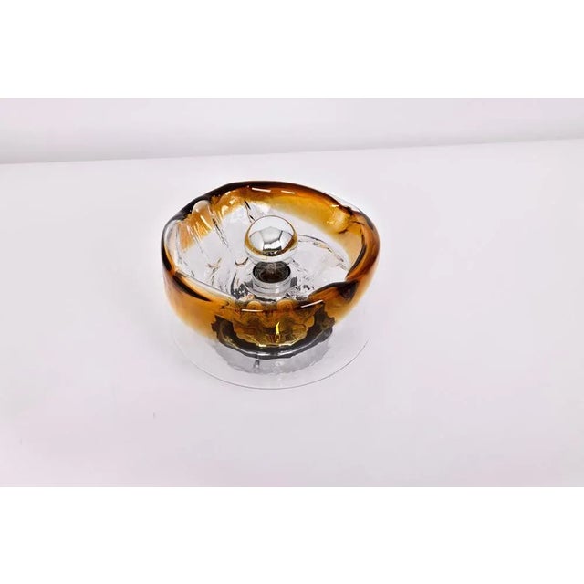 1970s Large Dark Toned Murano Glass Wall Sconce from Kaiser Leuchten, Germany, 1970s For Sale - Image 5 of 9